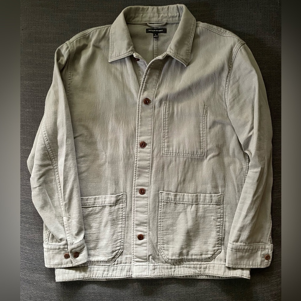 Banana Republic Light Green Soft Chore Jacket Large